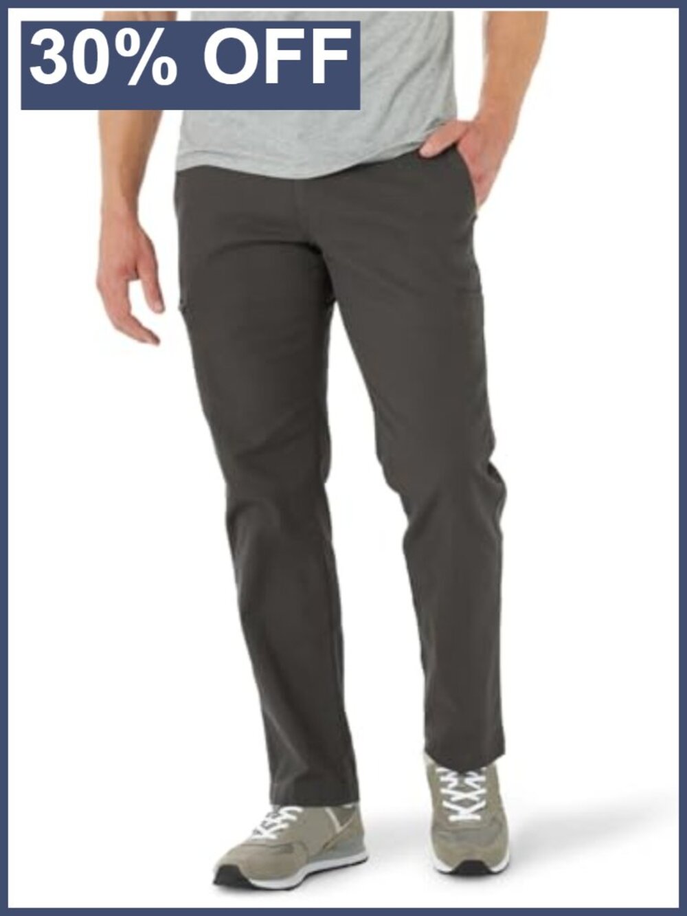 Men's Extreme Motion Canvas Cargo Pant Straight Fit Stretch Flex Waistband